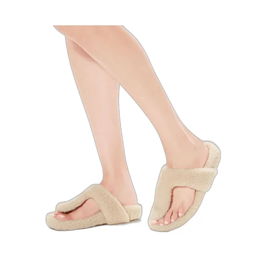 Relax Shearling Thong Sandals
