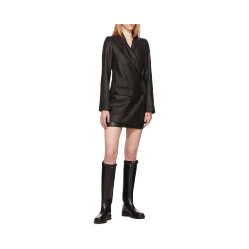 Ann Demeulemeester Oversized Leather Jacket
