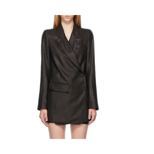 Ann Demeulemeester Oversized Leather Jacket