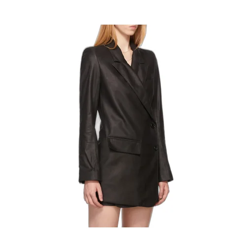 Ann Demeulemeester Oversized Leather Jacket