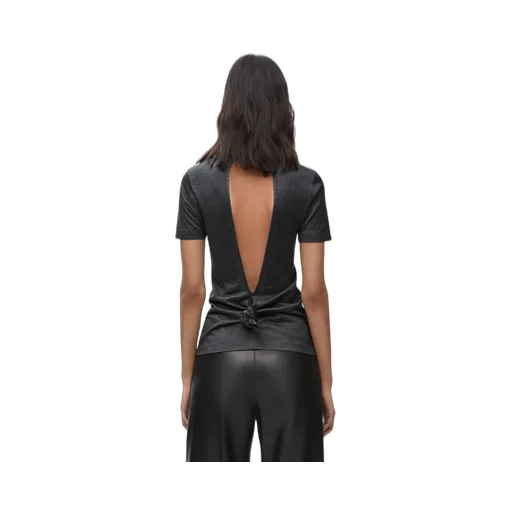 Knot Top In Silk And Viscose