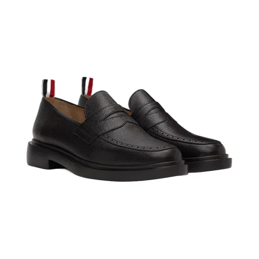 Thom Browne Penny Bar Almond Toe Loafers