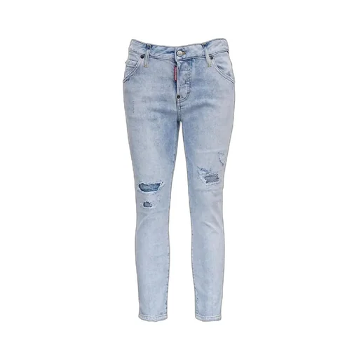 Cropped Distressed-Effect Skinny Jeans