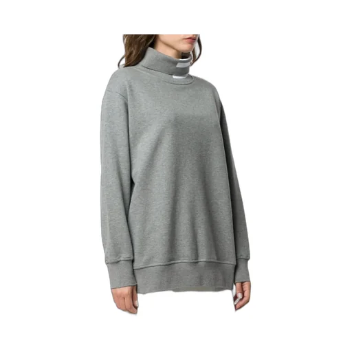 Four-Stripe High-Neck Sweater