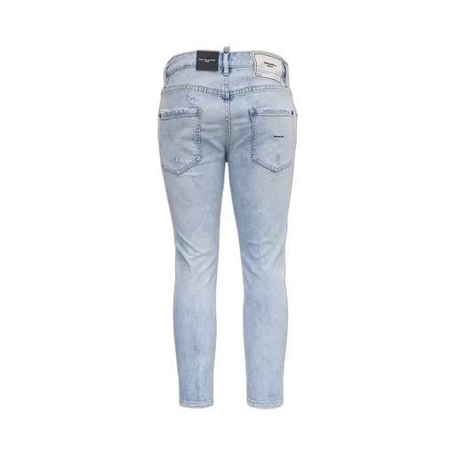 Cropped Distressed-Effect Skinny Jeans