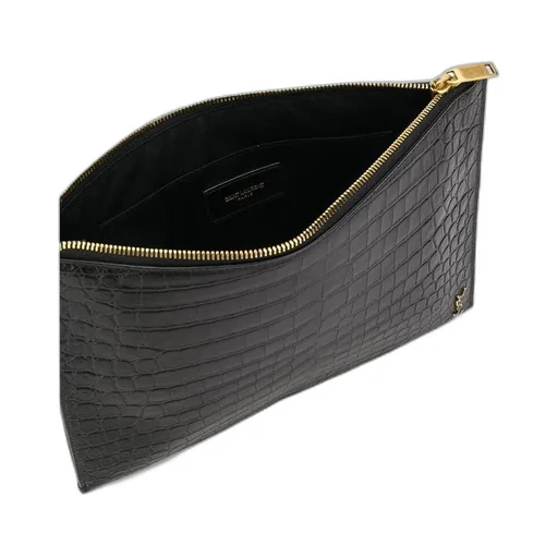 Saint Laurent Tiny Monogram Zippered Tablet Holder