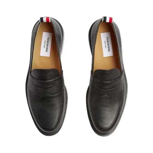 Thom Browne Penny Bar Almond Toe Loafers