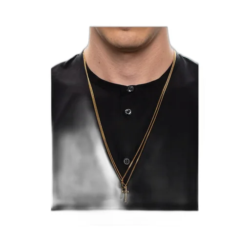 Double Cross Pendant Necklace