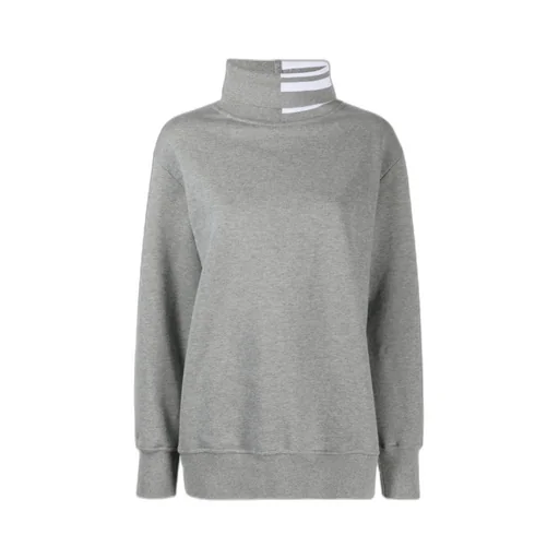 Four-Stripe High-Neck Sweater