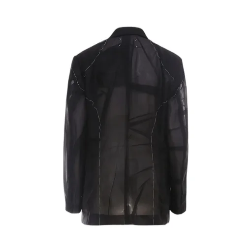 Maison Margiela Sheer Sleeve Single Breasted Blazer