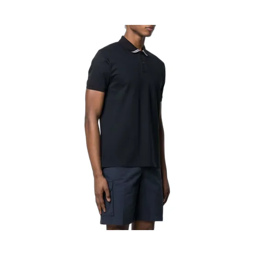 Navy Blue Logo Embroidered Polo Shirt