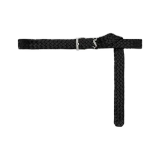 Saint Laurent Cassandre Logo Plaque Belt