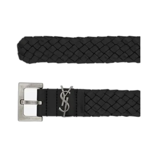 Saint Laurent Cassandre Logo Plaque Belt