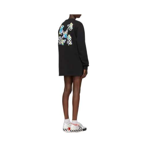 Arrows Print Sweatshirt Dress