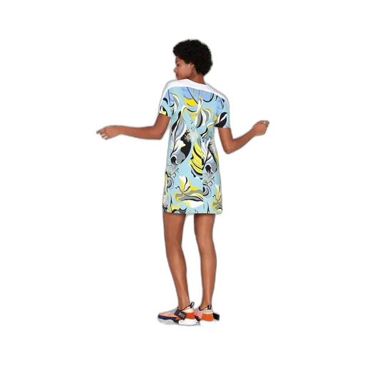 Tropical Fish Pattern V-Collar Dress