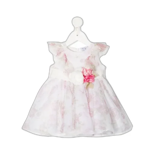 Monnalisa Floral Printed Ruffled Dress
