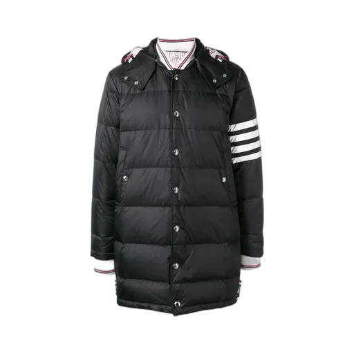 Thom Browne 4 Stripe Padded Hooded Coat