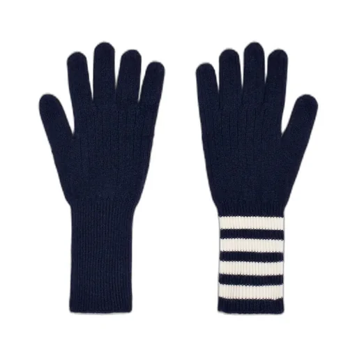 Thom Browne 4-Bar Ribbed Gloves