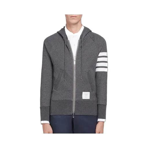 Thom Browne 4-Bar Striped Zipped Jacket