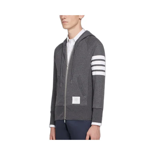 Thom Browne 4-Bar Striped Zipped Jacket