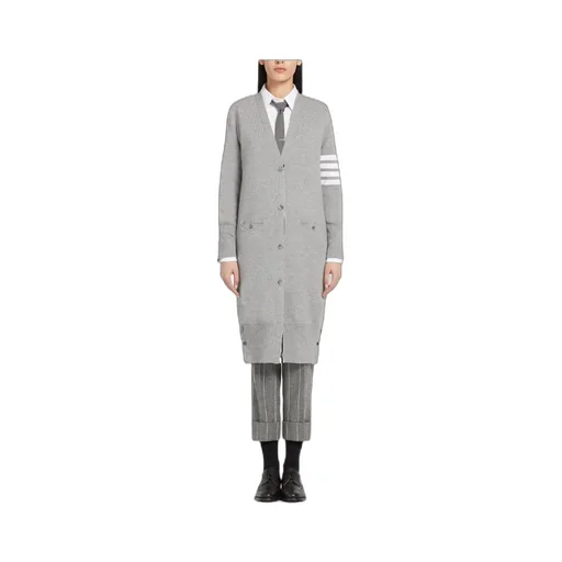 Thom Browne 4-Bar Detail Longline Cardigan