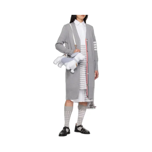 Thom Browne 4-Bar Detail Longline Cardigan