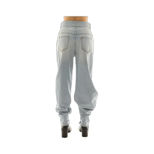 Slit-Detail Tapered Jeans