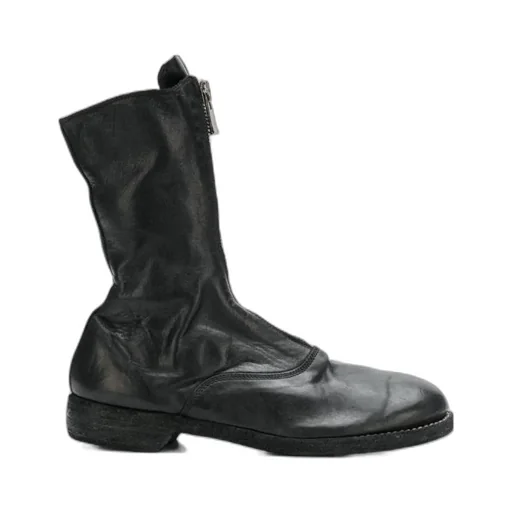 Front Zipper Ankle Boots