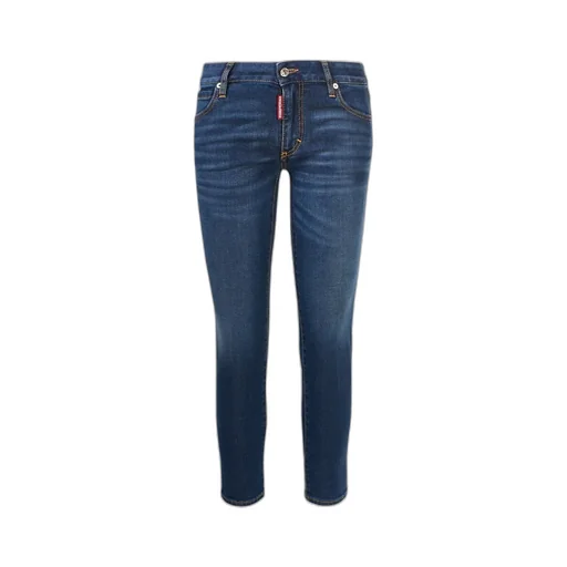 Dsquared2 Logo Appliqu Mid-Rise Cropped Jeans