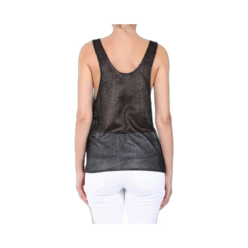 Saint Laurent Lamè Embroidered Tank Top