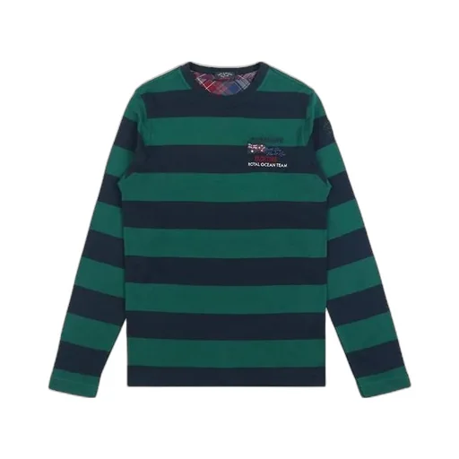 Striped Logo Long-Sleeved T-Shirt