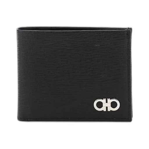 Salvatore Ferragamo Gancini Logo Plaque Bi-Fold Wallet