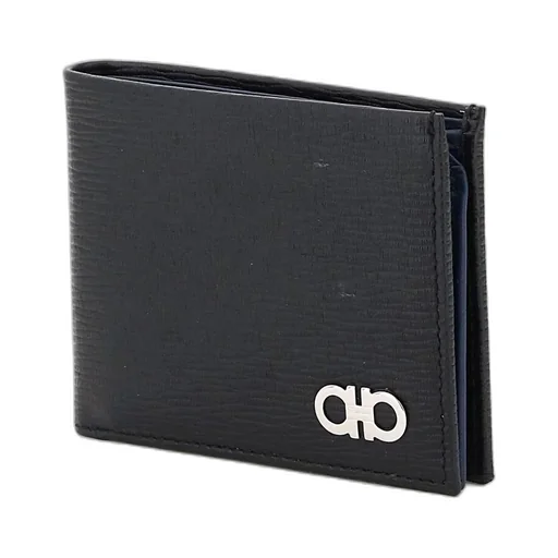 Salvatore Ferragamo Gancini Logo Plaque Bi-Fold Wallet