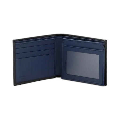 Salvatore Ferragamo Gancini Logo Plaque Bi-Fold Wallet