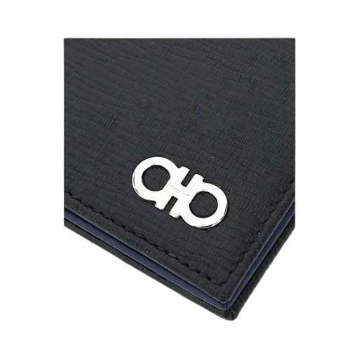 Salvatore Ferragamo Gancini Logo Plaque Bi-Fold Wallet