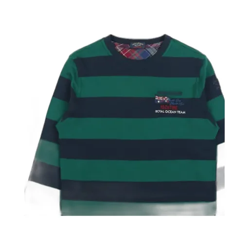Striped Logo Long-Sleeved T-Shirt
