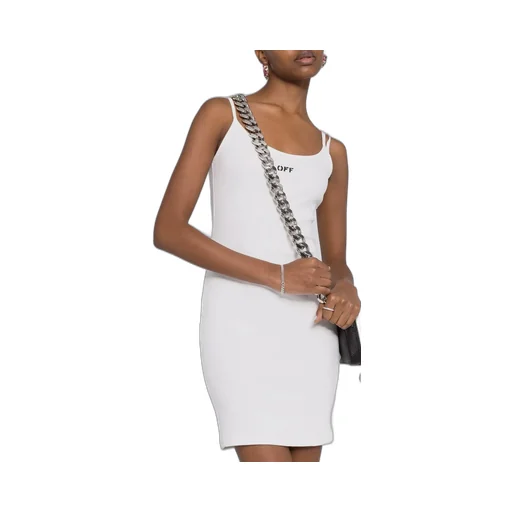 Off-White Logo Embroidered Sleeveless Dress