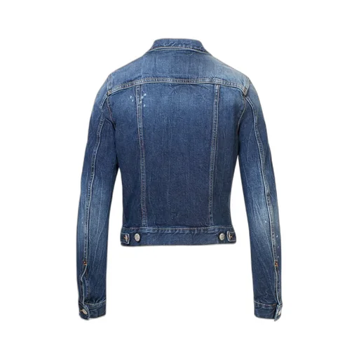 Cropped Embroidered Denim Jacket