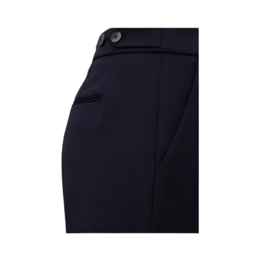 Navy Blue Straight Casual Pants
