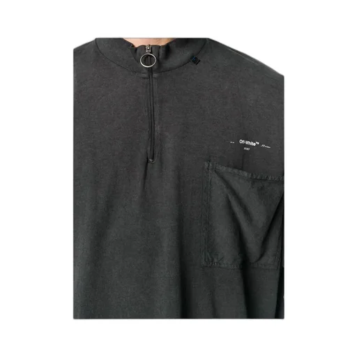 Zipper Collar Long-Sleeved T-Shirt