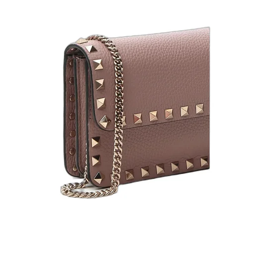 Valentino Garavani Rockstud Foldover Top Clutch Bag