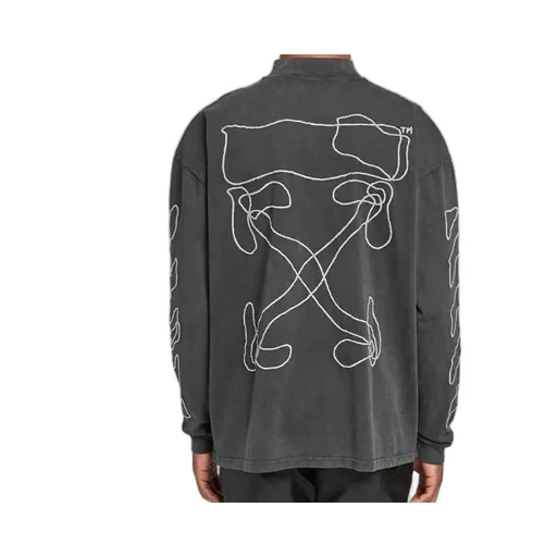 Zipper Collar Long-Sleeved T-Shirt