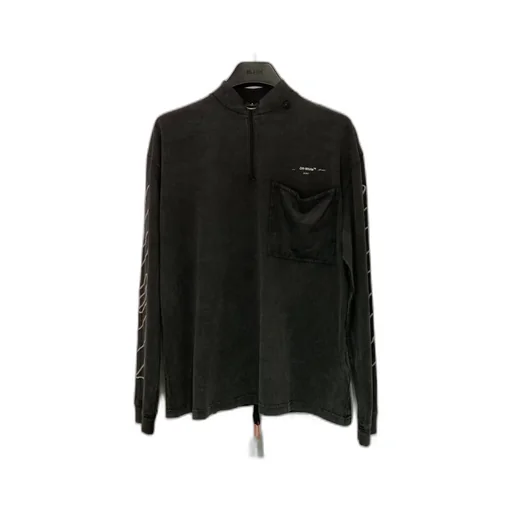 Zipper Collar Long-Sleeved T-Shirt