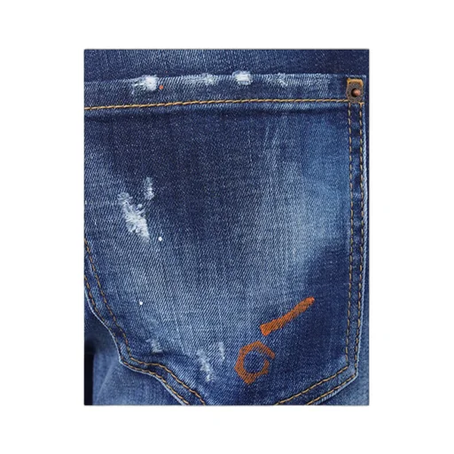 Distressed Detail Painted Effect Jeans