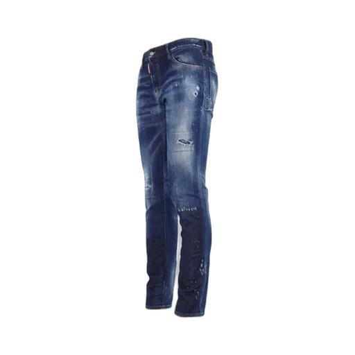 Distressed Detail Painted Effect Jeans