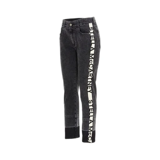 Logo-Stripe Cropped Jeans