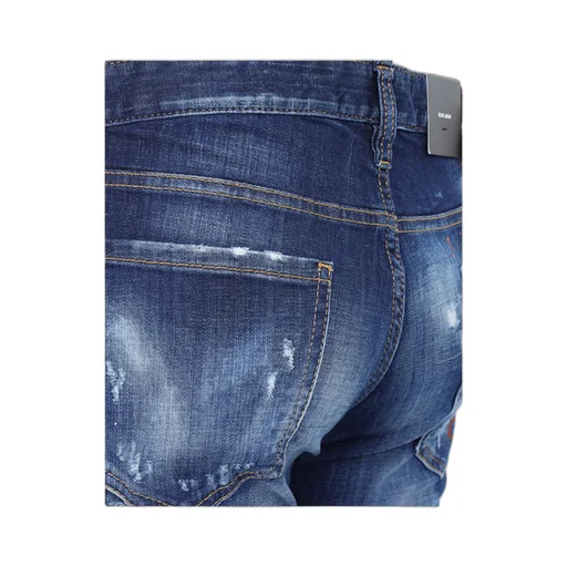 Distressed Detail Painted Effect Jeans