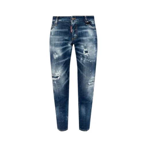 Ripped Detailing Cropped Jeans