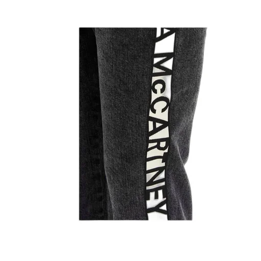 Logo-Stripe Cropped Jeans