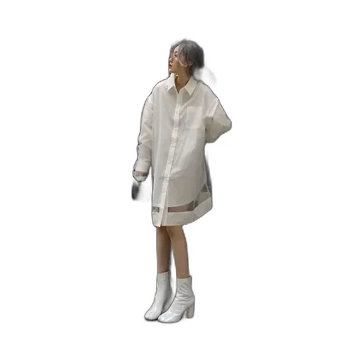 Maison Margiela Sheer Overlay Shirt Dress